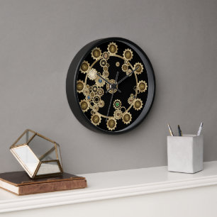 Horloge murale Gold Steampunk