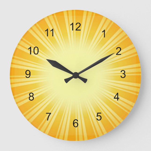 Horloge murale Gold Sunburst Design (Recto)