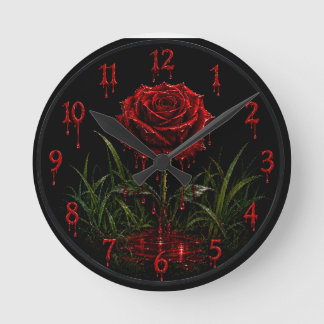 Horloge murale gothique The Crimson Rose –
