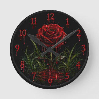 Horloge murale gothique The Crimson Rose –