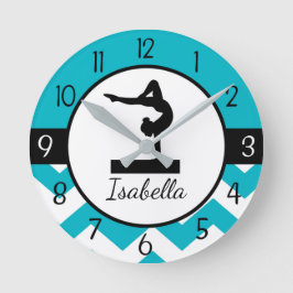 Horloge murale Gymnastique turquoise