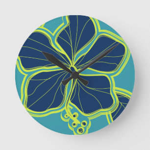 Horloge murale hawaïenne de Kailua Hibiscus