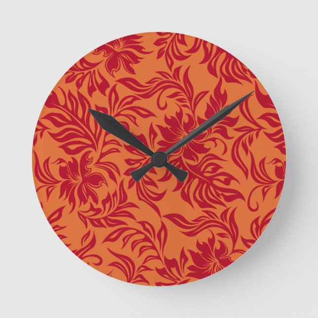 Horloge murale hawaïenne de Waikiki Hibiscus (Recto)