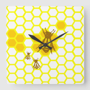 Horloge murale Honey Bee Honeypeb