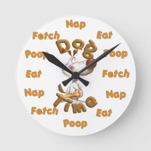 Horloge murale humoristique de chien drôle