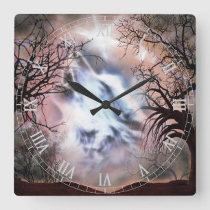 Horloge murale hurlante Wolf Vignette