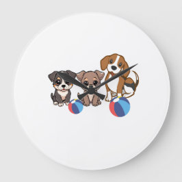 Horloge murale illustration de chiot