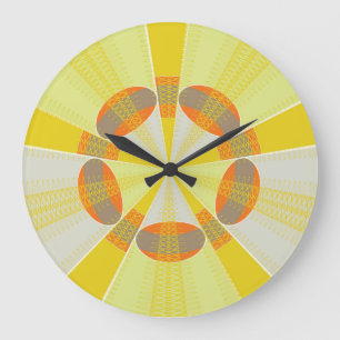 Horloge murale jaune - Nature de la Terre 2 Ventil