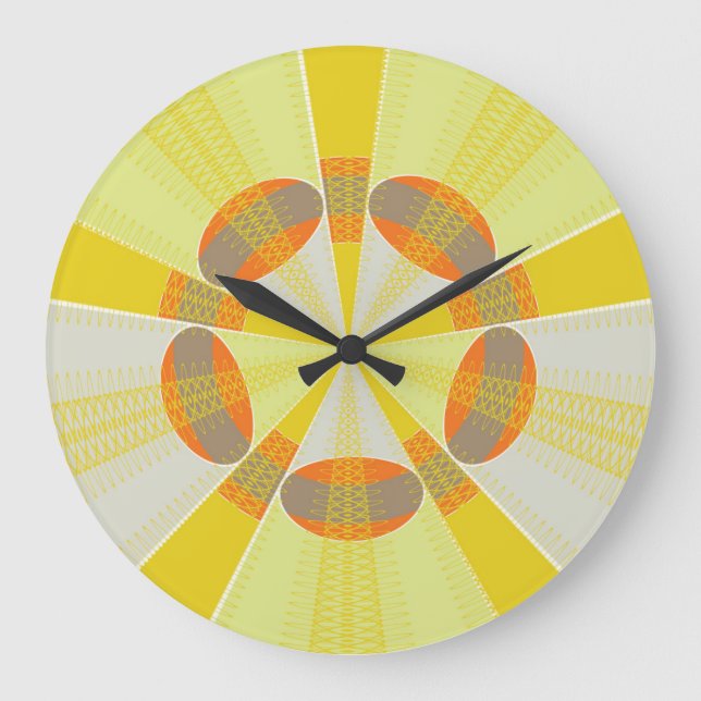 Horloge murale jaune - Nature de la Terre 2 Ventil (Recto)