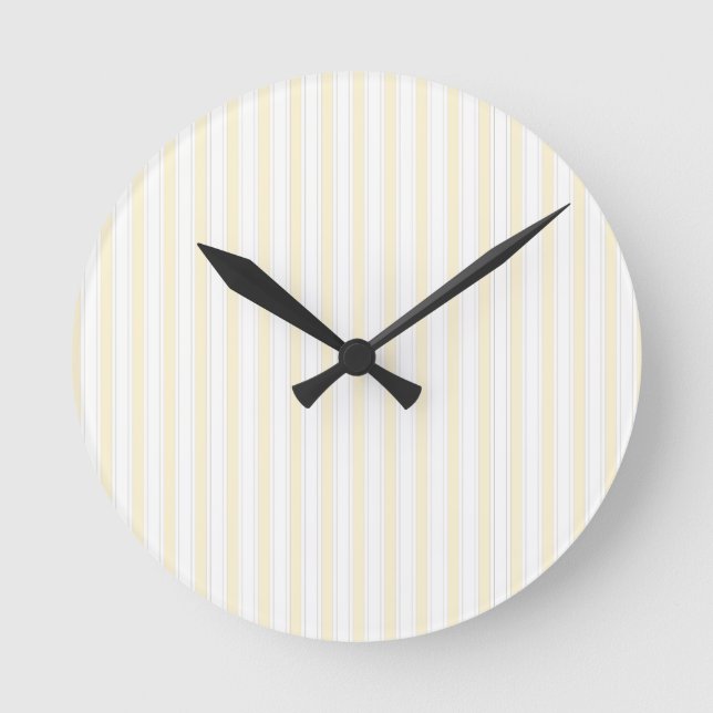 Horloge murale jaune Pastel rayures (Recto)