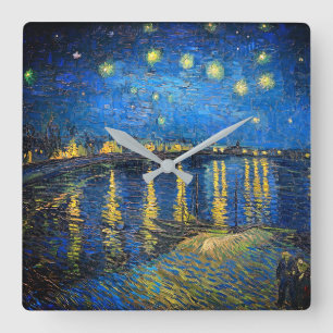 Horloge murale La Nuit étoilée sur le Rhône de Van