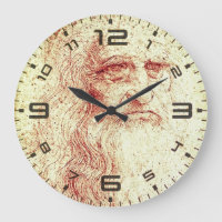 Horloge murale Léonard de Vinci Art Renaissance