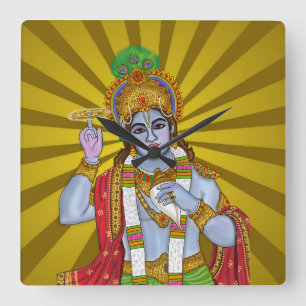 Horloge murale Lord Krishna