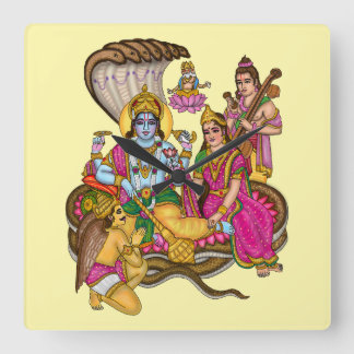 Horloge murale Lord Lakshmi Narayana