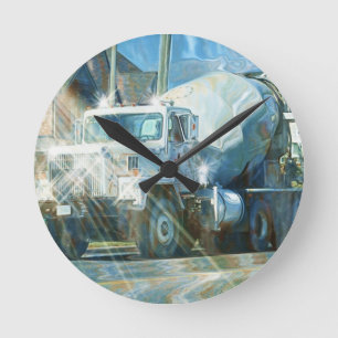 Horloge murale lourde de camion de ciment de