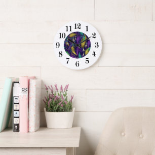 Horloge murale Mardi Gras