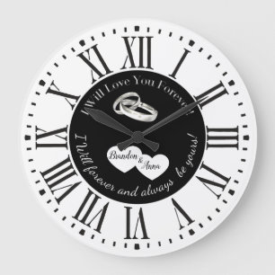 Horloge murale Mariage personnalisée