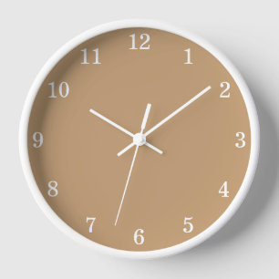 Horloge murale marron café minimaliste