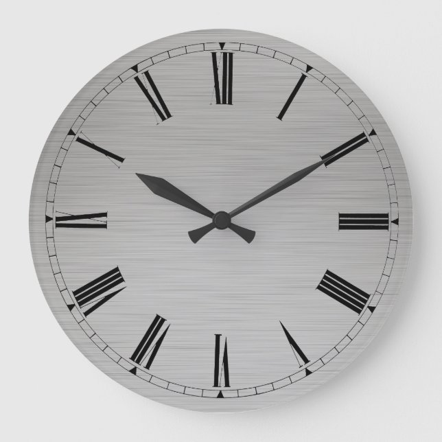 Horloge murale - Métal moderne Numéros romains vis (Recto)