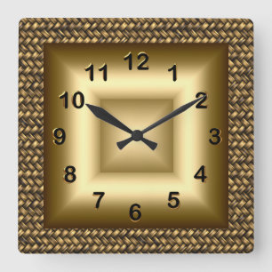 Horloge Murale Métal Noir Bronze Or 2