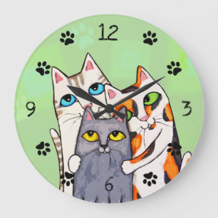 Horloge murale mignonne de Kitty de l'amoureux des
