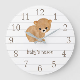 Horloge murale mignonne personnalisée de crèche