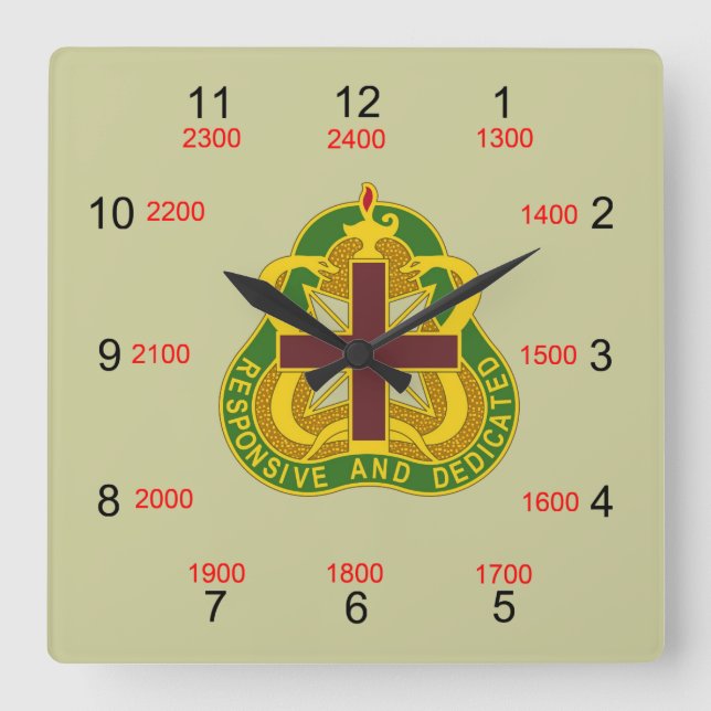 Horloge murale militaire MEDCOM DUI (Recto)