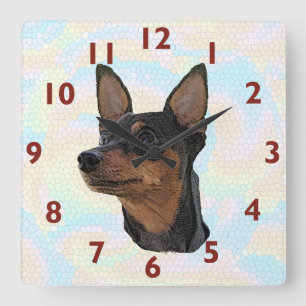 Horloge murale Miniature Pinscher Art