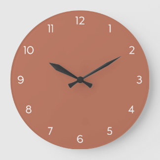 Horloge murale minimale - Terre chaude en terre cu