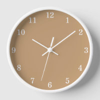 Horloge murale minimaliste Beige Café