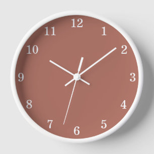 Horloge murale minimaliste Cocoa Sienna