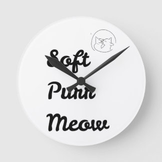 Horloge murale minimaliste pour chat "Douce Meow"