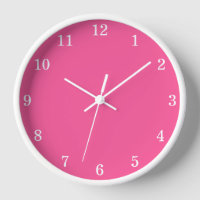 Horloge murale minimaliste rose chaud