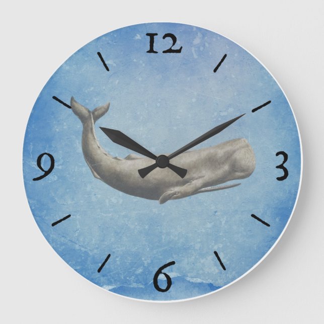 Horloge murale Moby-Dick Whale (Recto)