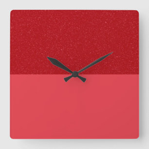 Horloge murale moderne à texture rouge tomate pers