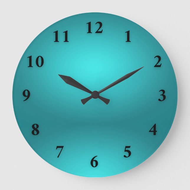 horloge murale moderne bleu clair (Recto)