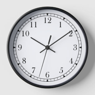 Horloge murale moderne classique noir et blanc