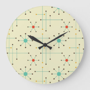 Horloge murale moderne du milieu du siècle, Motif