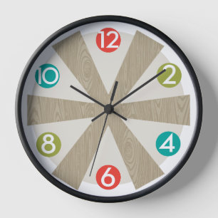 Horloge murale moderne du milieu du siècle - Point