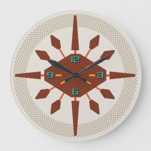 Horloge murale moderne du milieu du siècle - Porte