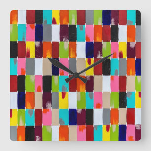 Horloge murale moderne en quilt