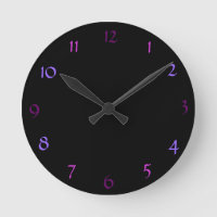 Horloge murale moderne noire