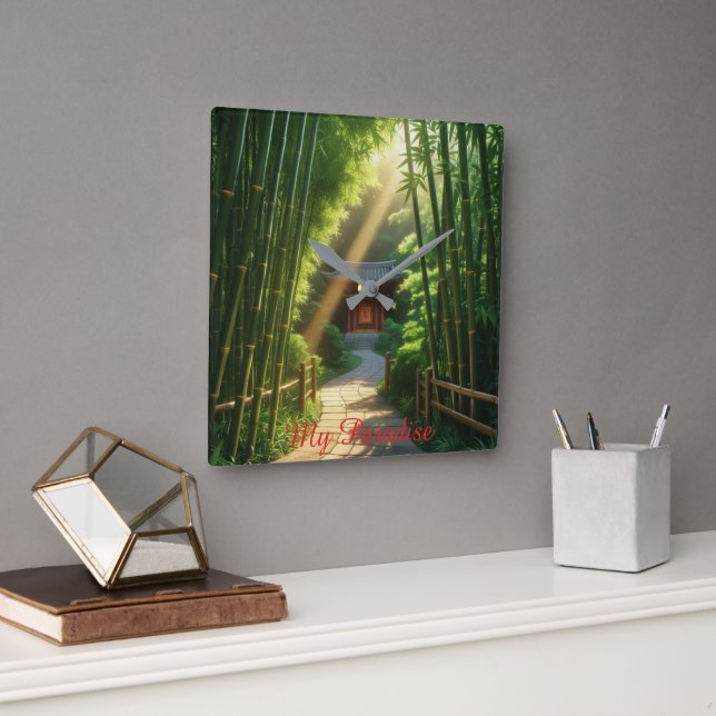 Horloge murale Mon paradis (Bureau)