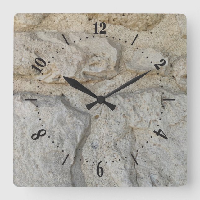 Horloge murale motif de pierre (Recto)