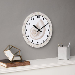 Horloge murale motif de plage amusante