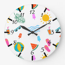 Horloge murale Motif de plage d'été