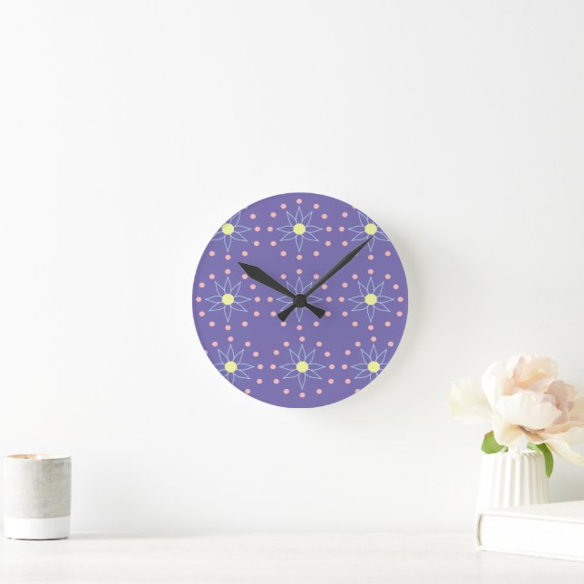 Horloge murale Motif de style floral Y2K (Maison)