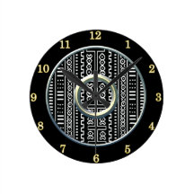 Horloge murale Motif moderne en tissu boueux