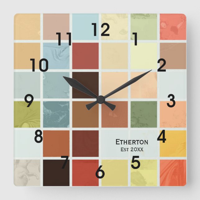 Horloge murale Motif multicolore (Recto)