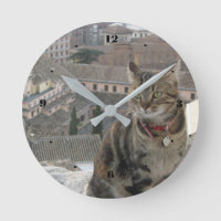 Horloge murale (moyenne) ronde de chat